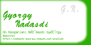 gyorgy nadasdi business card